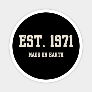 1971 Birthday Vintage Varsity Magnet
